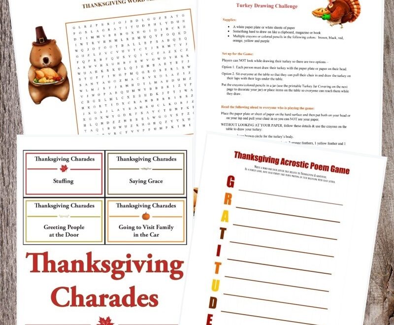 10 Printable Thanksgiving Games For Adults And Kids