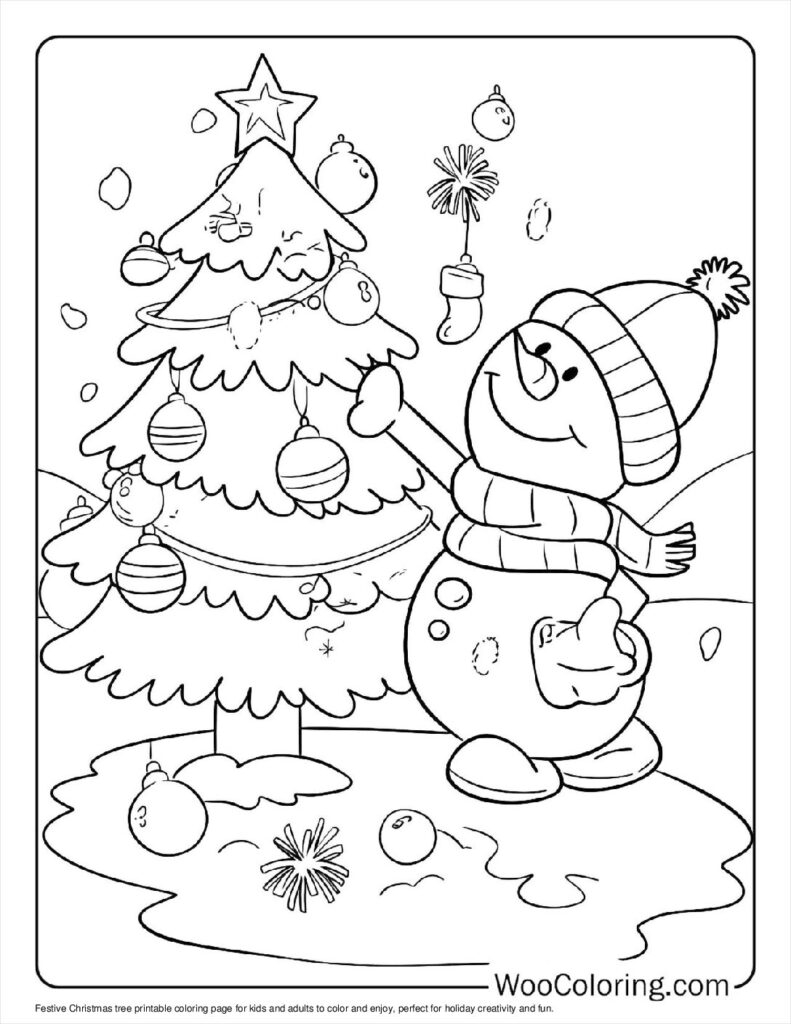 Printable Christmas Tree To Color