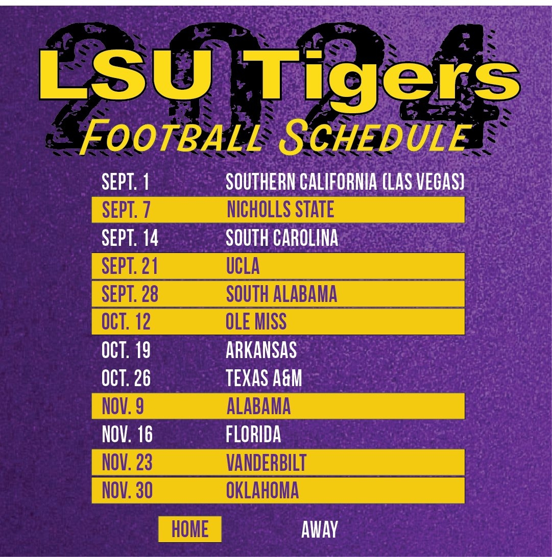 104 5 ESPN On X 2024 LSU FOOTBALL SCHEDULE It s Official The SEC Has Announced The Full Conference Schedule For 2024 Now We Know When And Where The Tigers Will Be