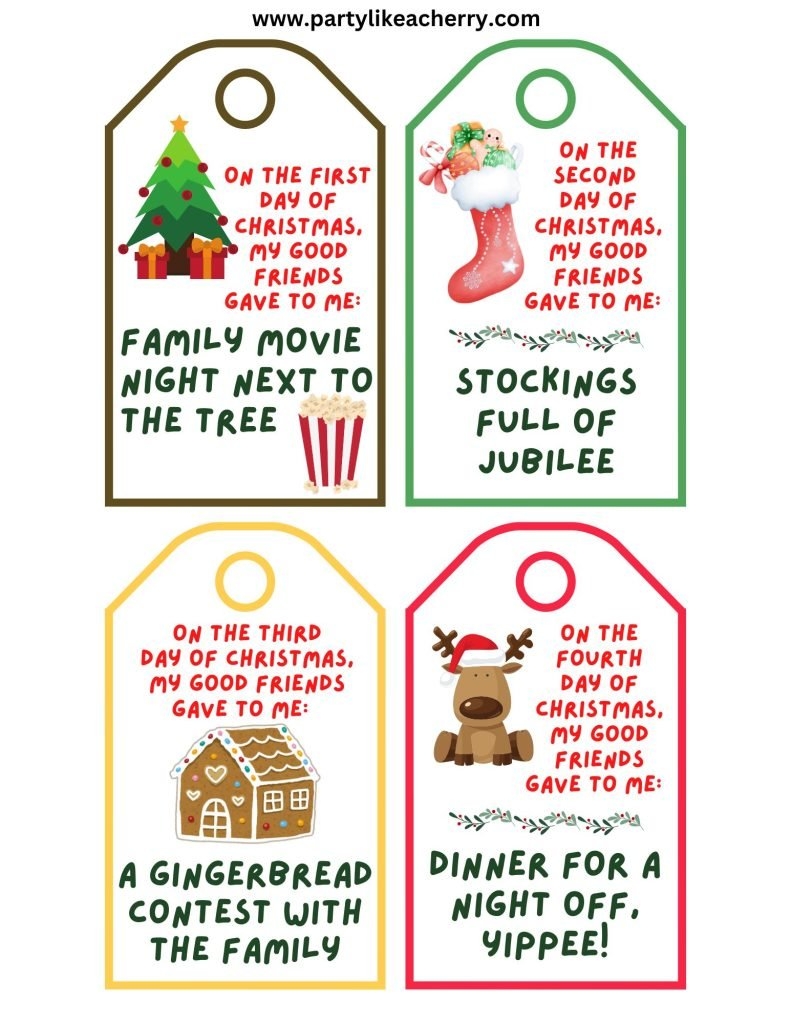 12 Days Of Christmas Service Idea Printable Party Like A Cherry