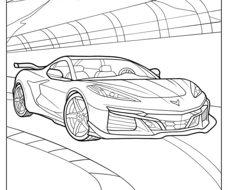 14 Corvette Coloring Pages Free PDF Printables