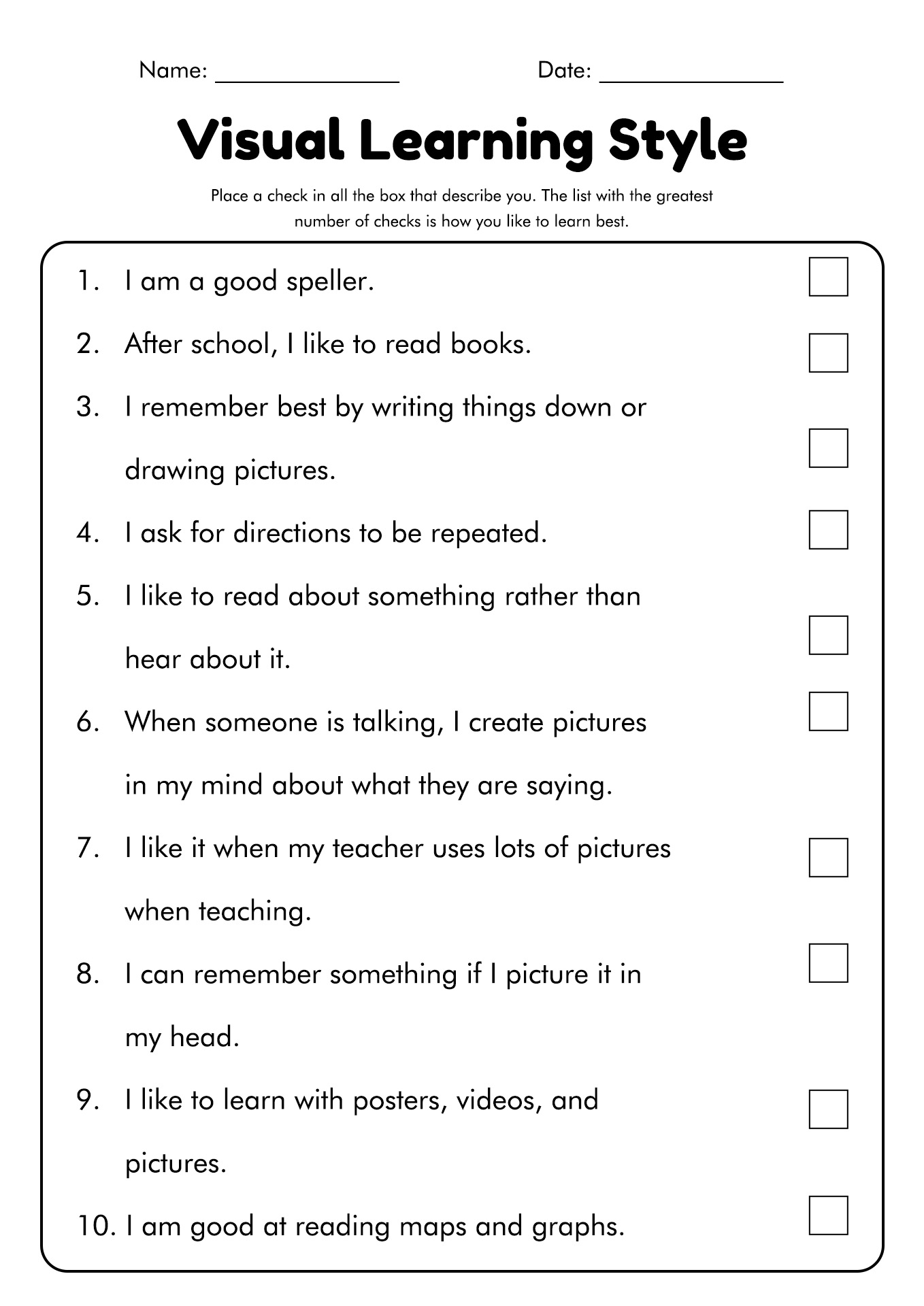 16 Vark Styles Worksheet Free PDF At Worksheeto