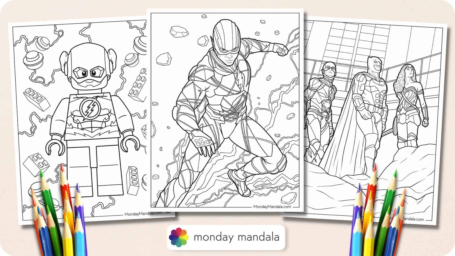 Flash Free Printable Coloring Pages