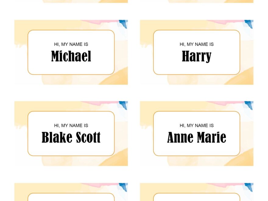 19 Editable Name Tag Name Badge Templates Free