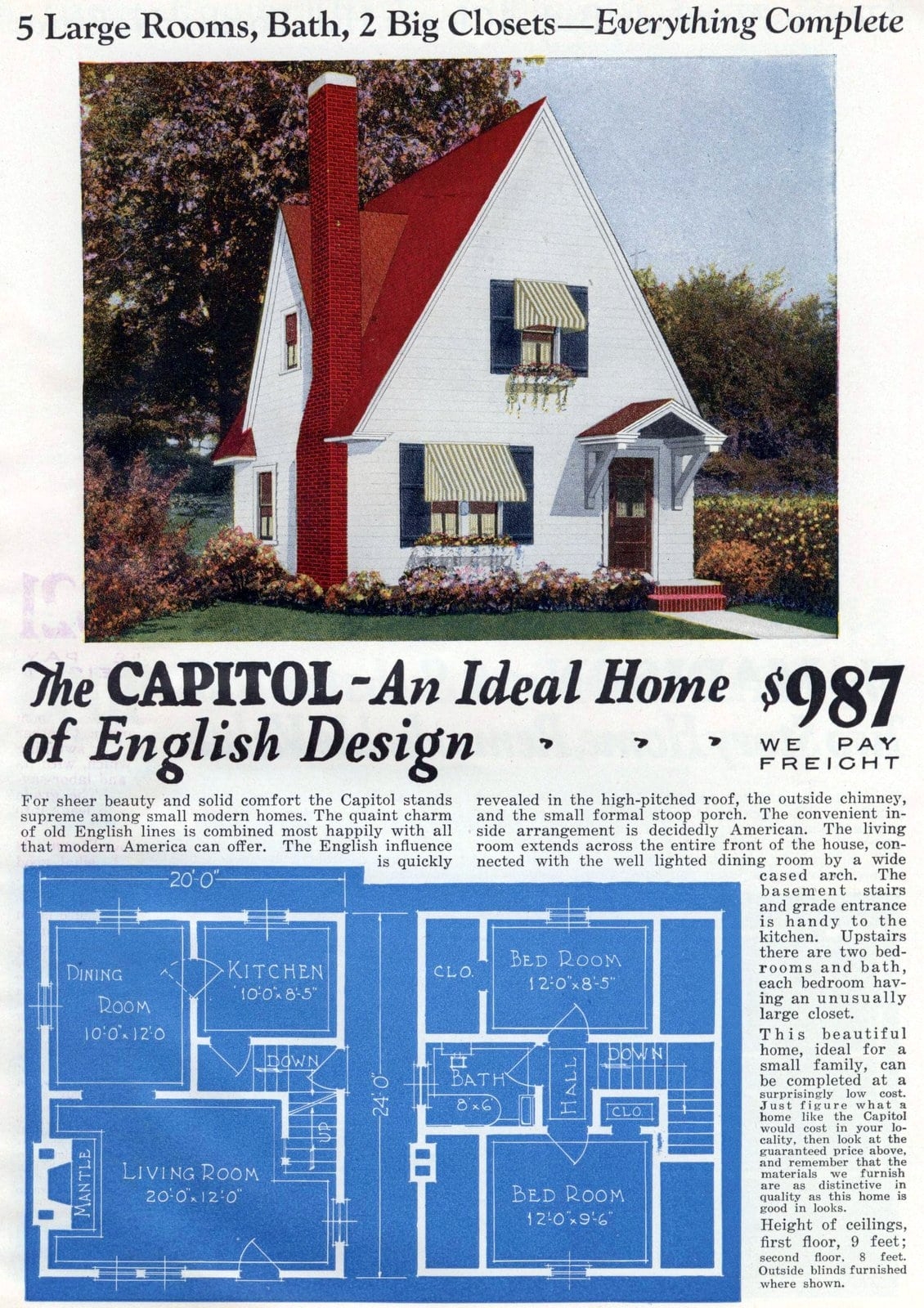 Large Free Printable Vintage Blueprints