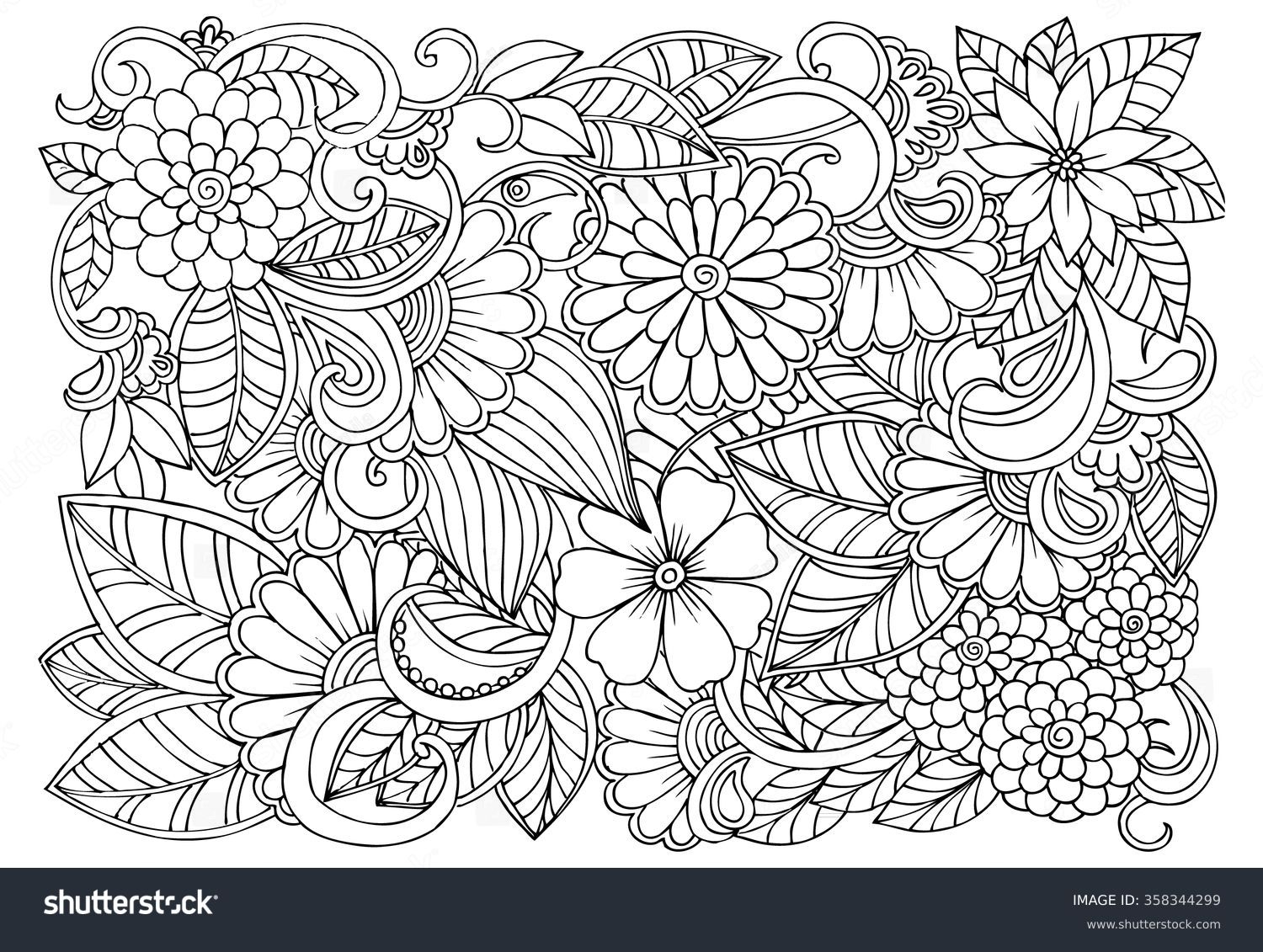 Adult Coloring Pages Printable Doodle