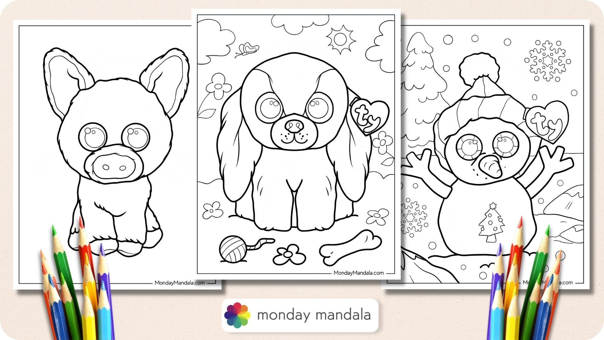 Beanie Boos Coloring Pages Printable