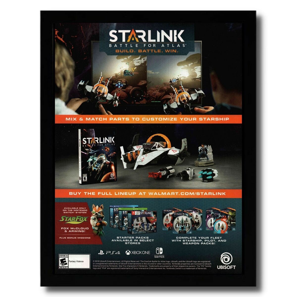 2018 Starlink Battle For Atlas Framed Print Ad Poster PS4 Xbox Switch Star Fox EBay