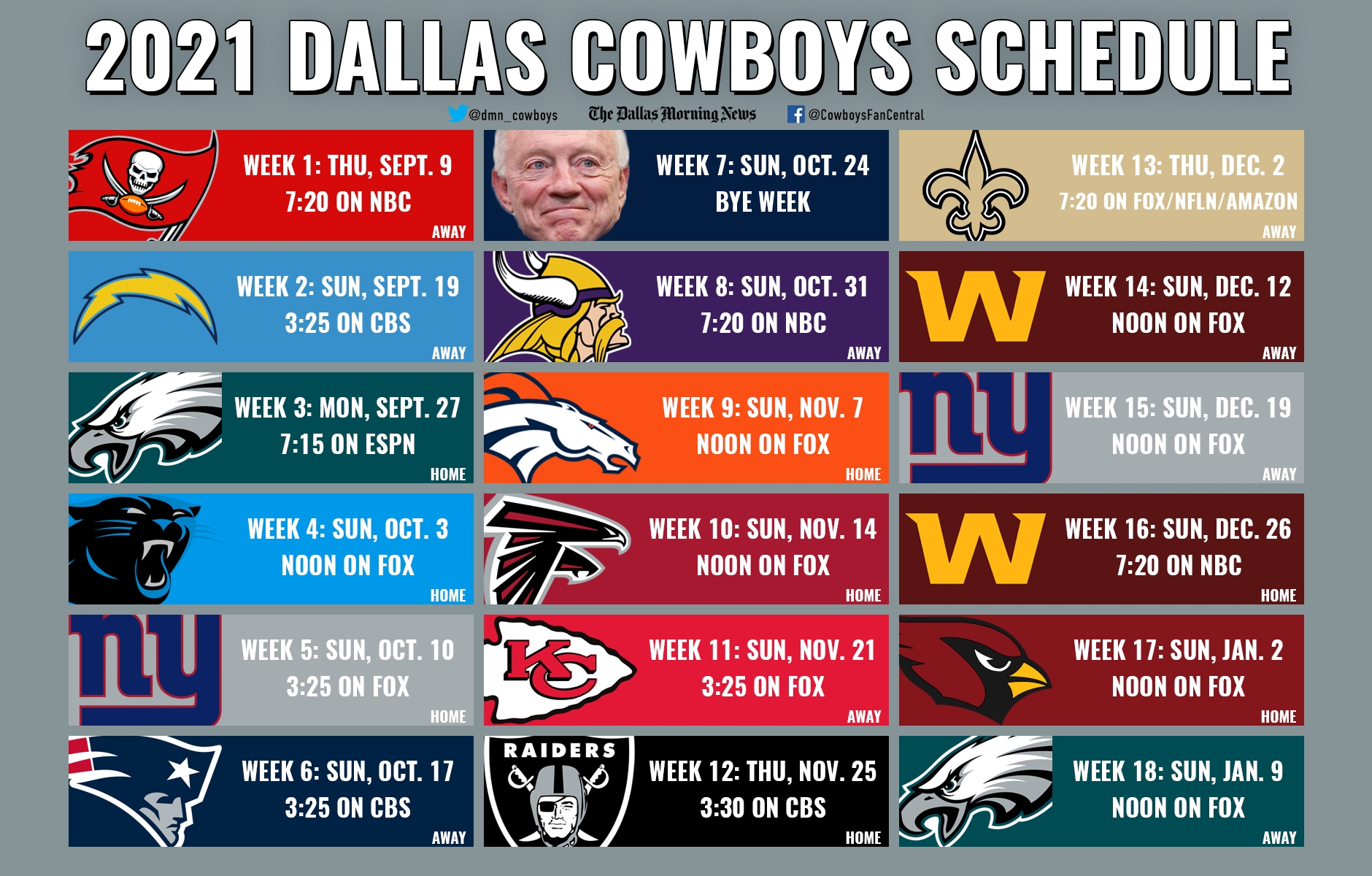 Dallas Cowboys Preseason Schedule Printable