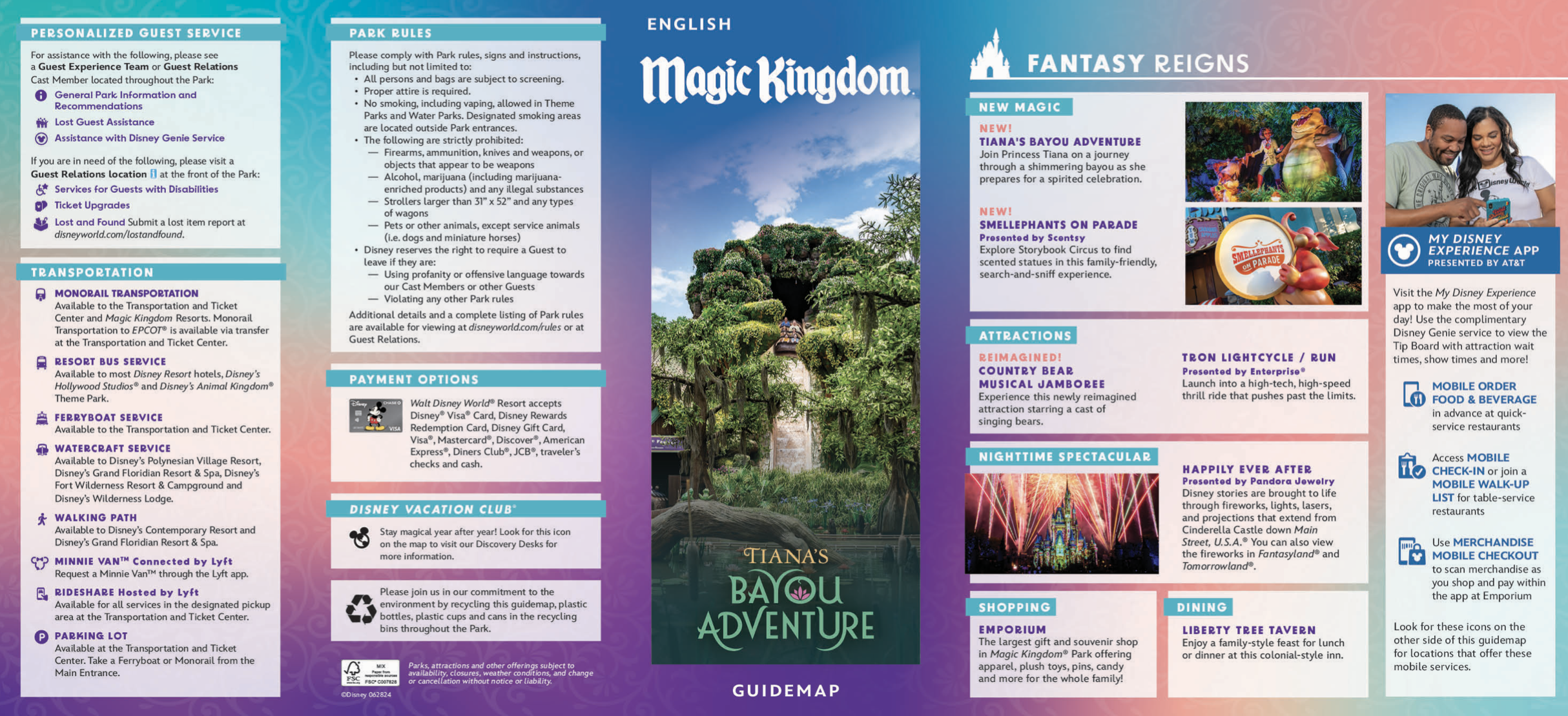 Printable Disney World Attraction List 2025
