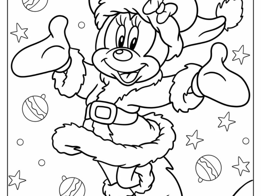 24 Disney Christmas Coloring Pages Free PDF Printables