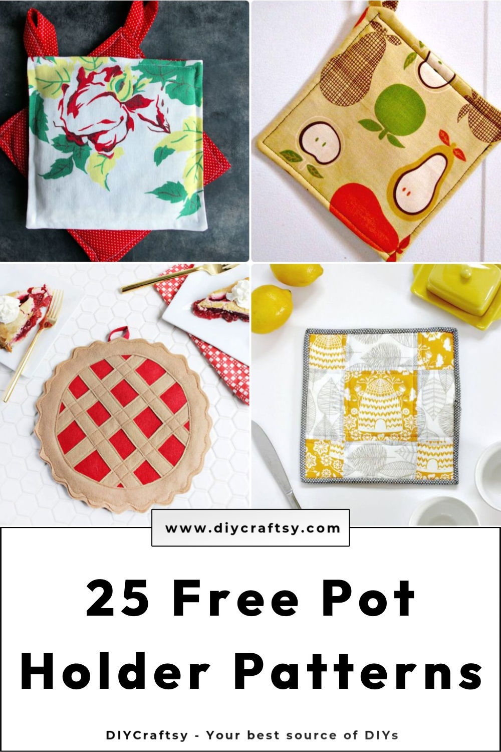 Free Printable Mini Pot Holder Sewing Pattern