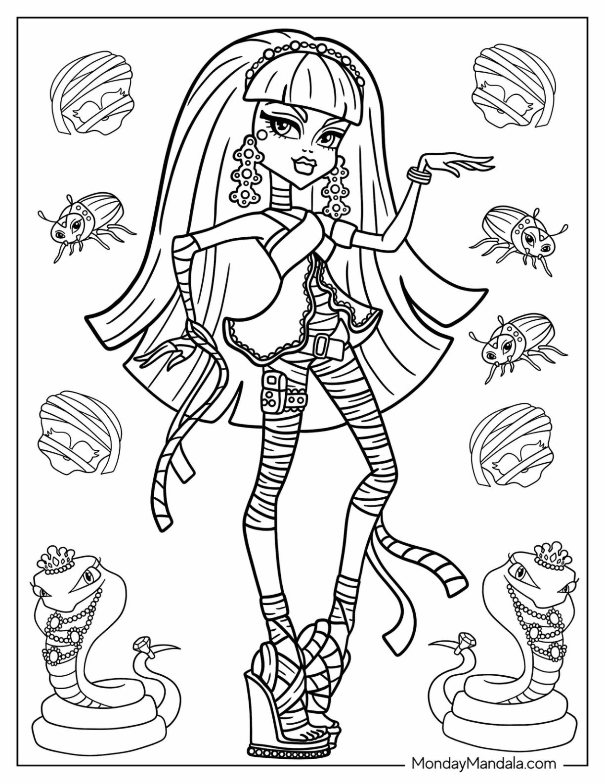 28 Monster High Coloring Pages Free PDF Printables 