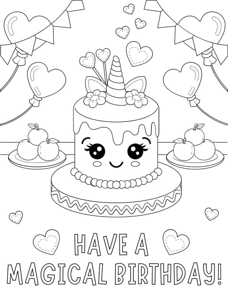 Free Printable Birthday Cards To Color