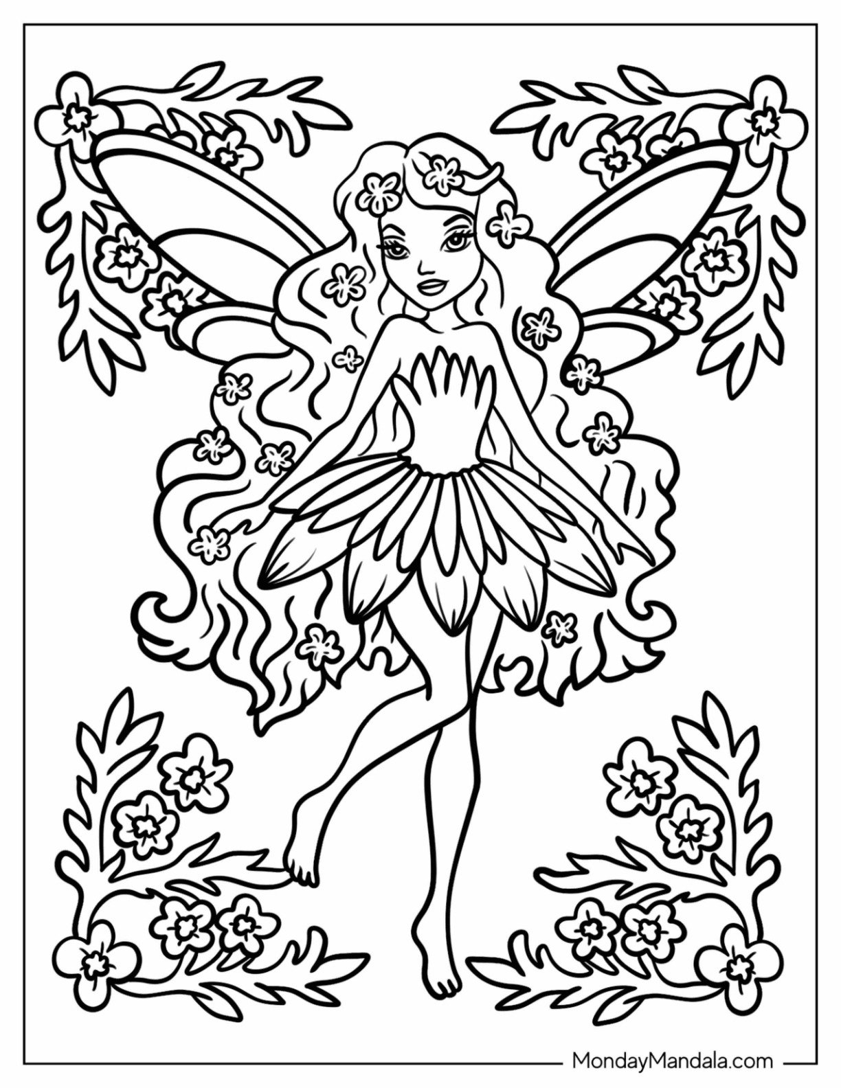 Free Printable Coloring Pages Of Fairies