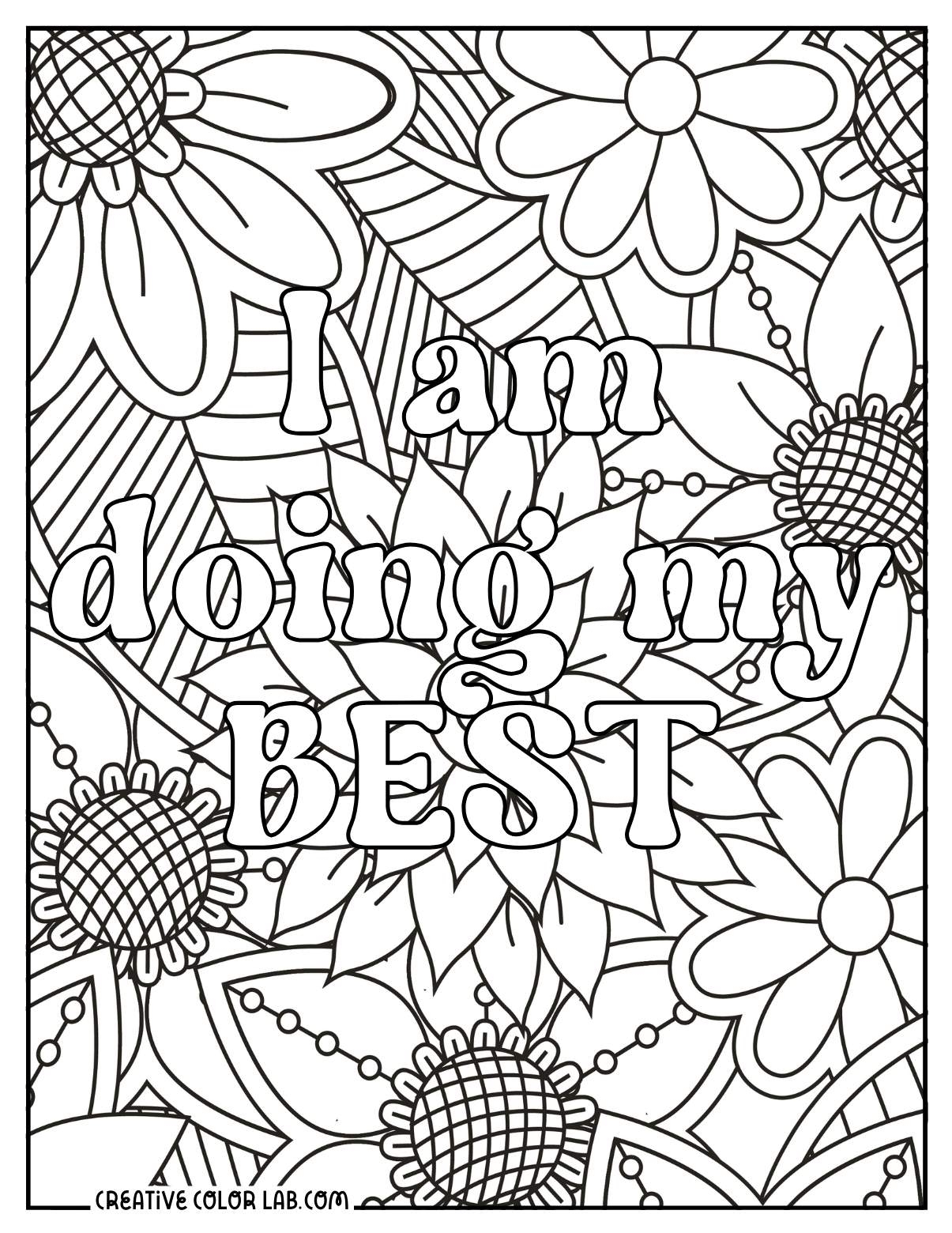 35 Positive Affirmations Coloring Pages Free PDF Printables