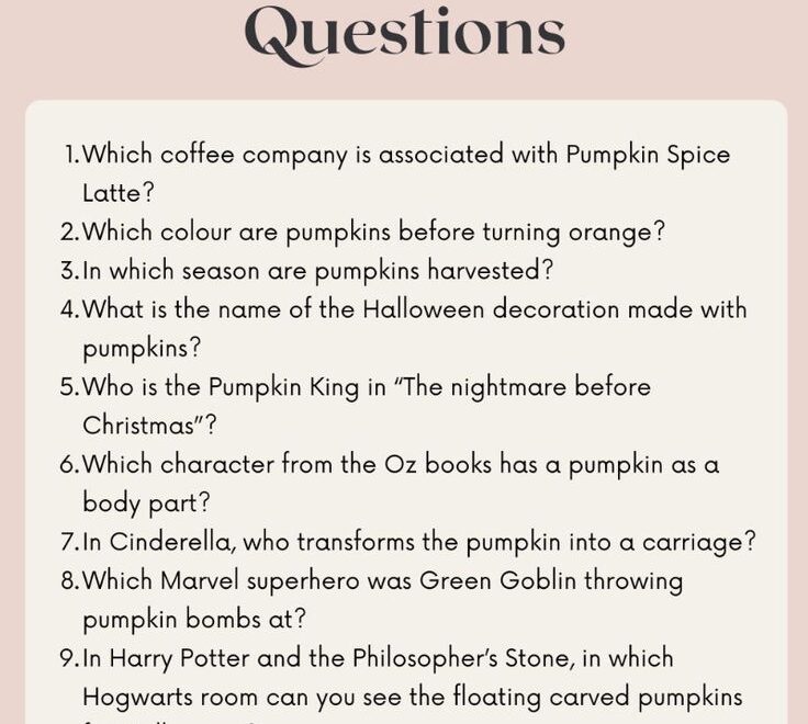 35 Questions And Answers About Pumpkin