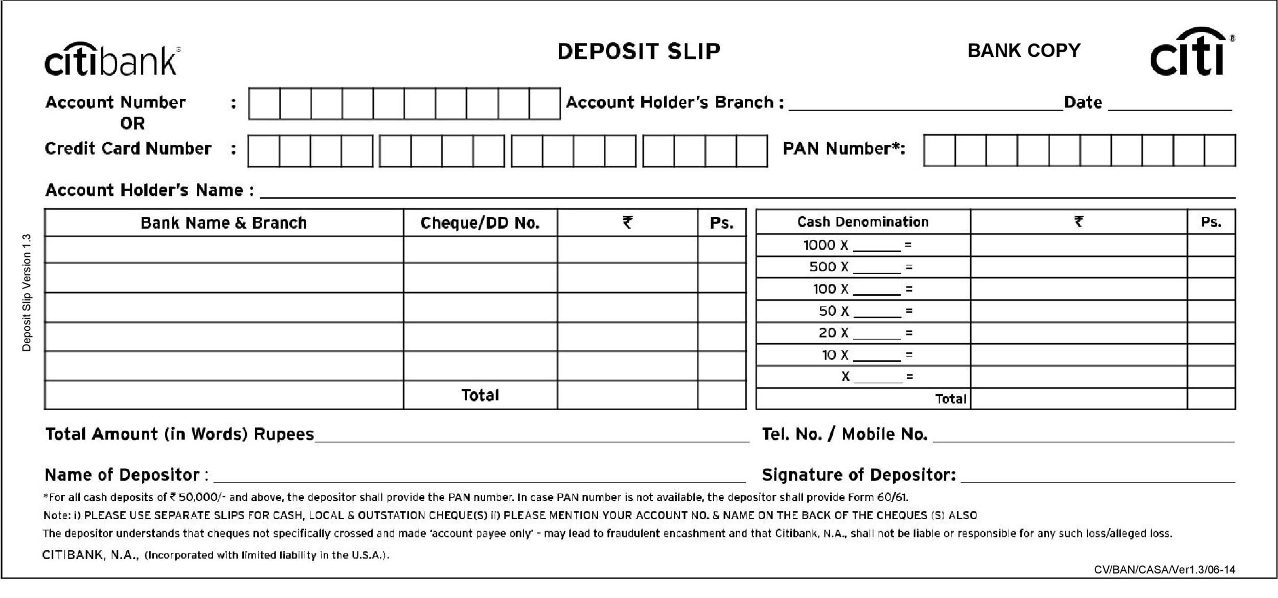 Free Printable Deposit Slips For Students