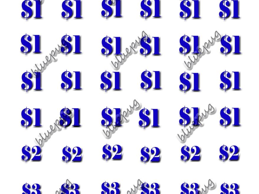 40 Sales Event Yard Sale Price 1 Stickers Labels Blue Digital Download Printable 8 5x11 Collage Sheet INSTANT DOWNLOAD Etsy