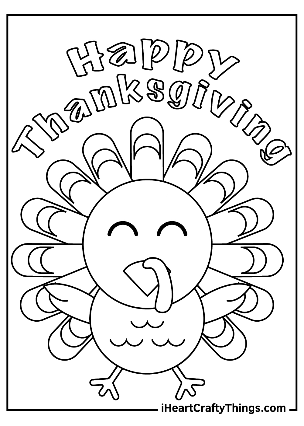 Free Printable Turkey Head Coloring Pages