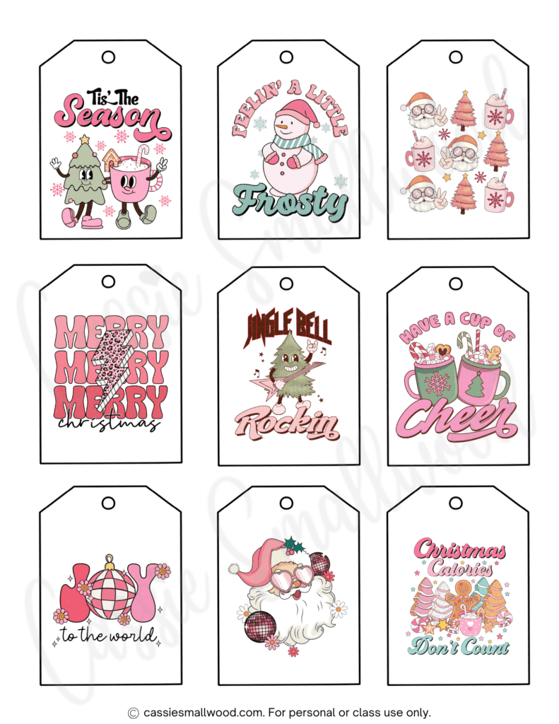 Winter Food Gift Tags Printable