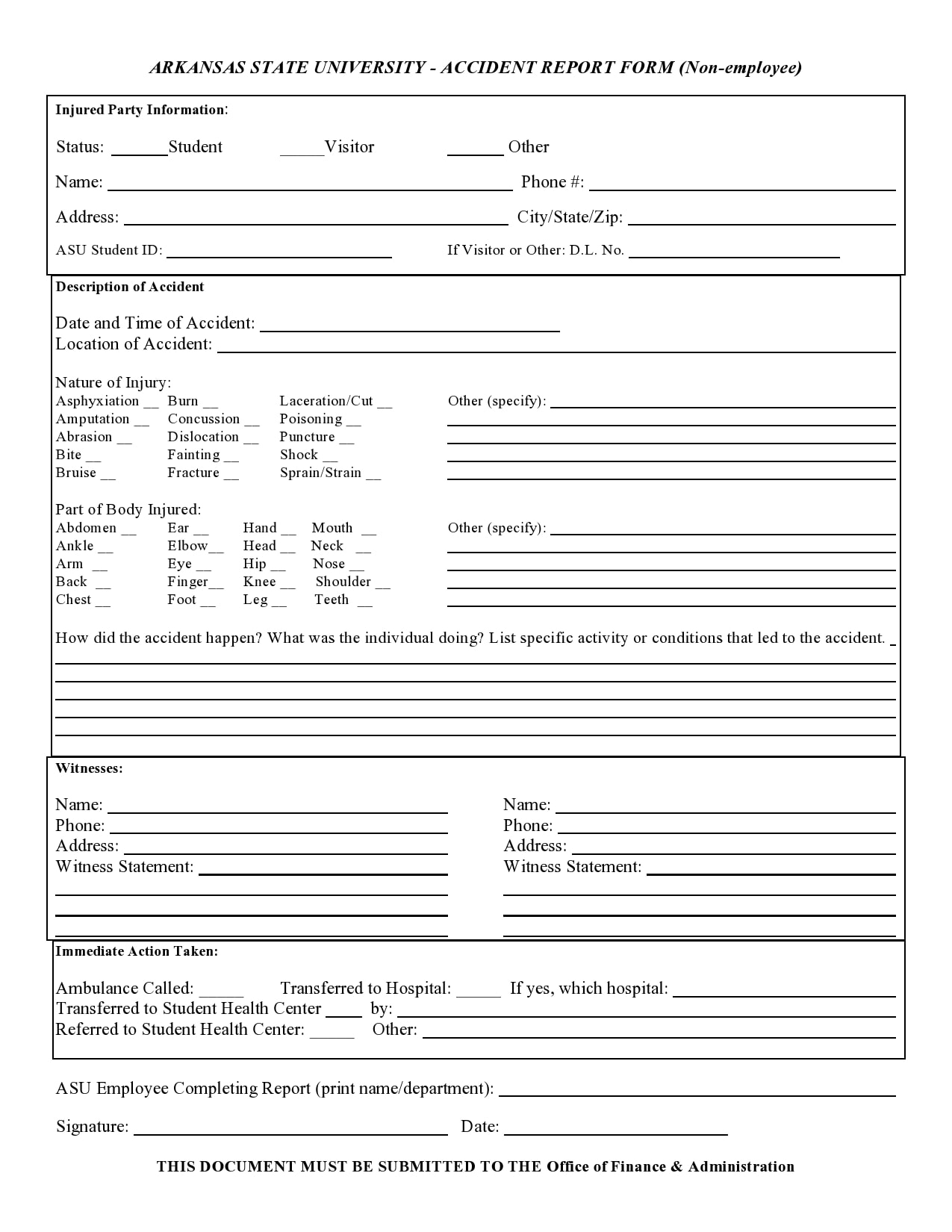 50 Accident Report Forms Car Work Injury More TemplateArchive