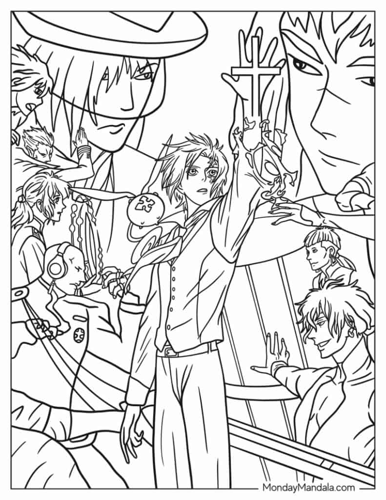 54 Anime Coloring Pages Free PDF Printables 