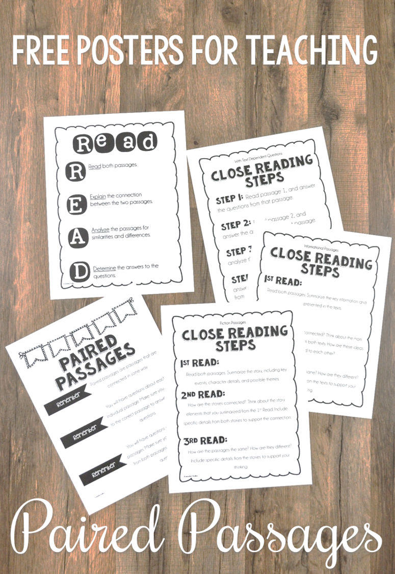 Free Printable Paired Passages Grade 5