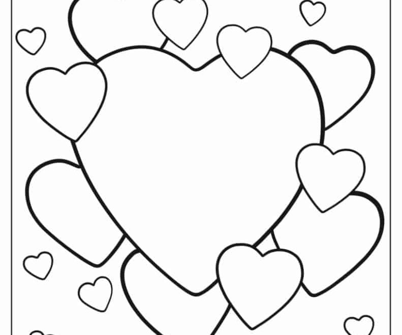60 Heart Coloring Pages Free PDF Printables