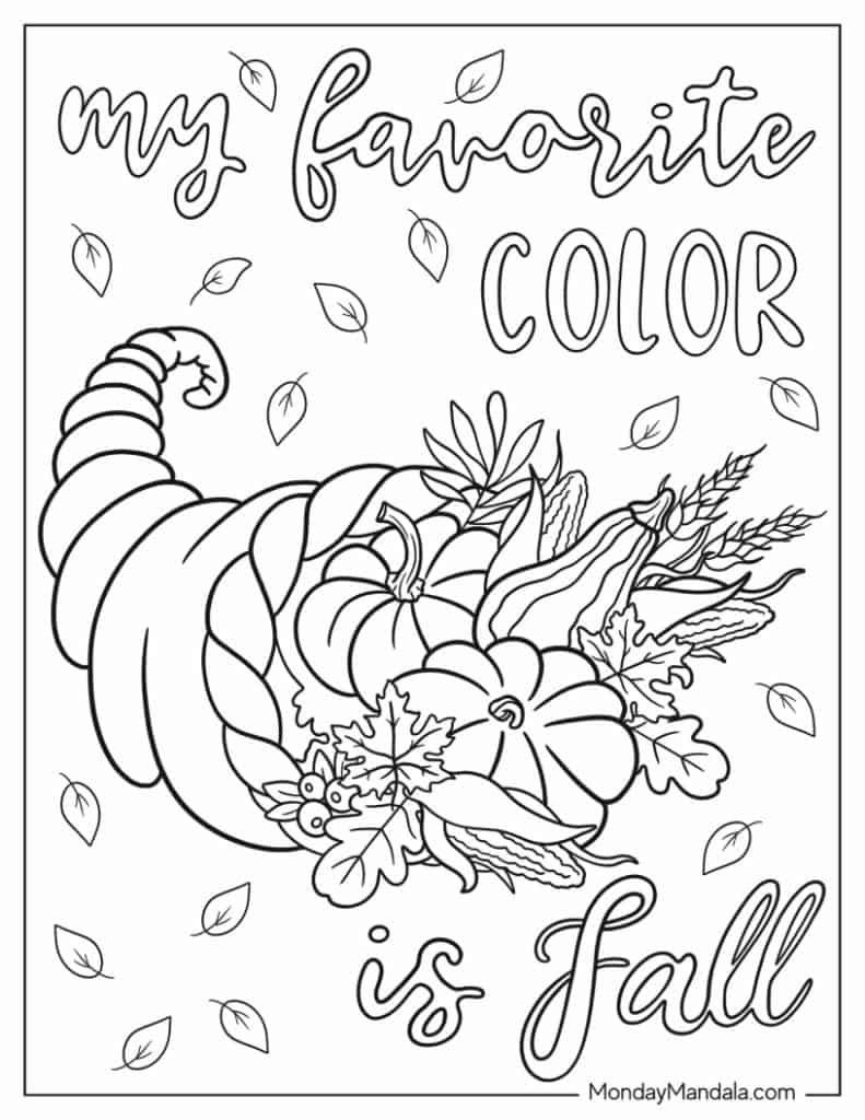 68 Autumn Fall Coloring Pages Free PDF Printables 