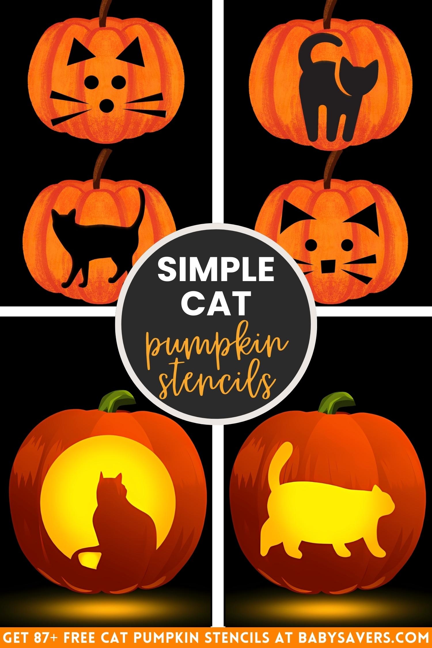 87 Free Cat Pumpkin Carving Stencils The Ultimate List Worksheets Library