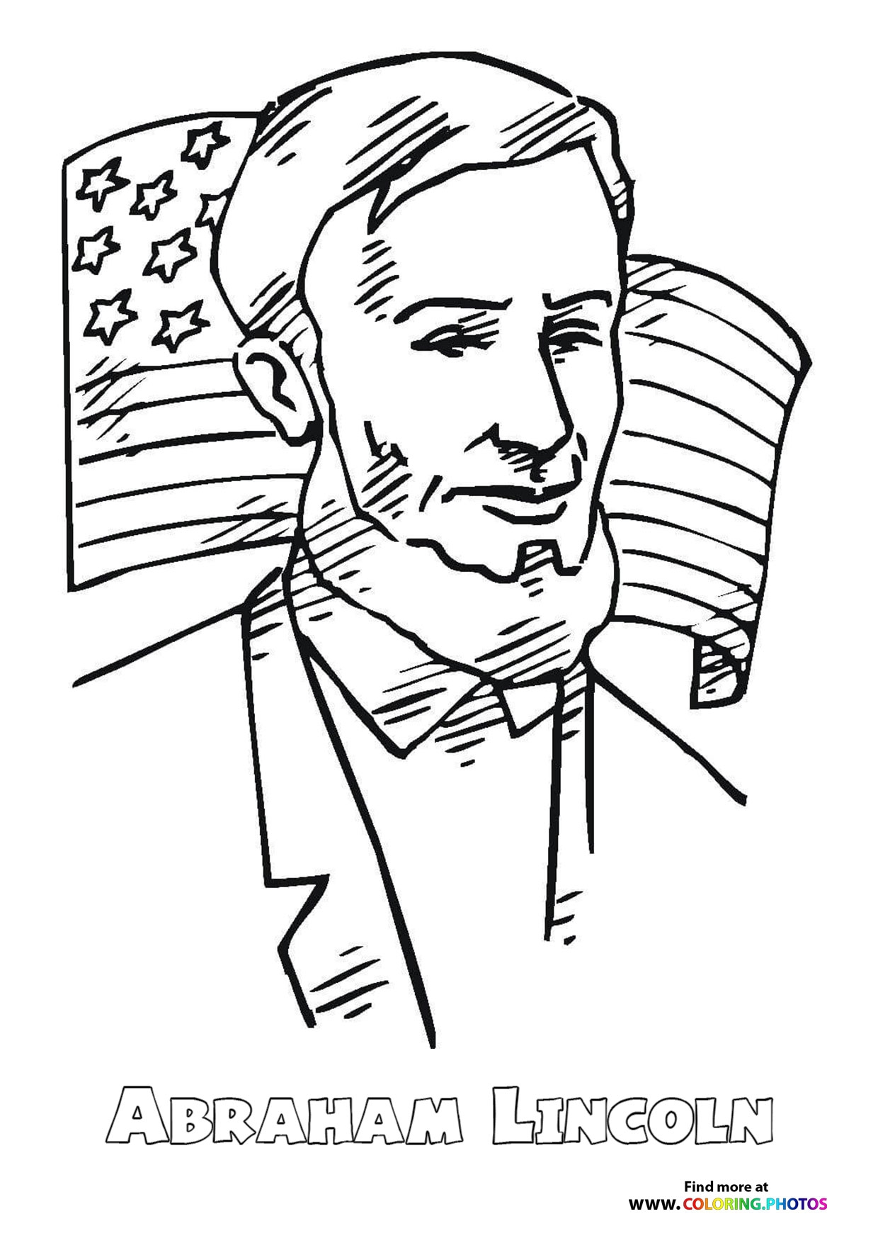 Abraham Lincoln Coloring Pages For Kids