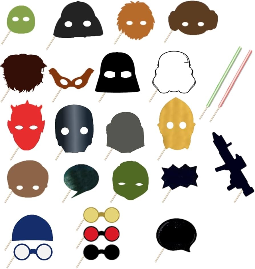 Amazon 25PCS Galaxy Wars Party Photo Booth Props Galaxy Wars Photo Booth Props Galaxy Wars Birthday Decoration Party Supplies Home Kitchen