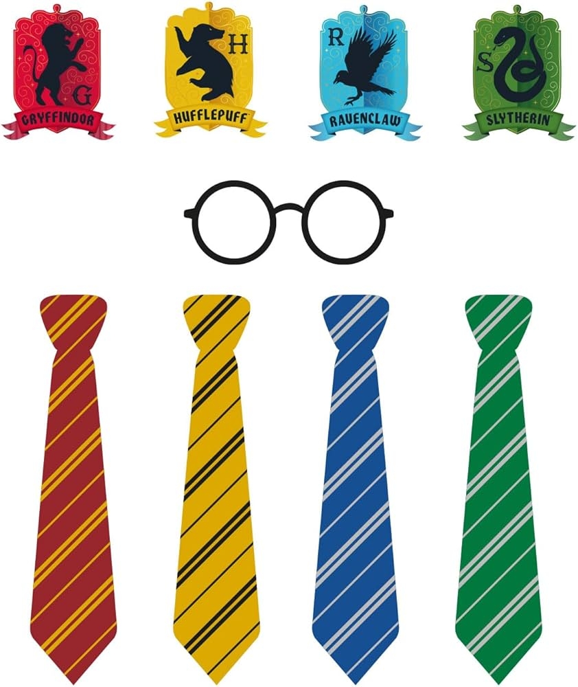 Amazon Amscan 9915086 Harry Potter Hogwarts Houses Kids Birthday Party Photobooth Props 24 Pieces Home Kitchen