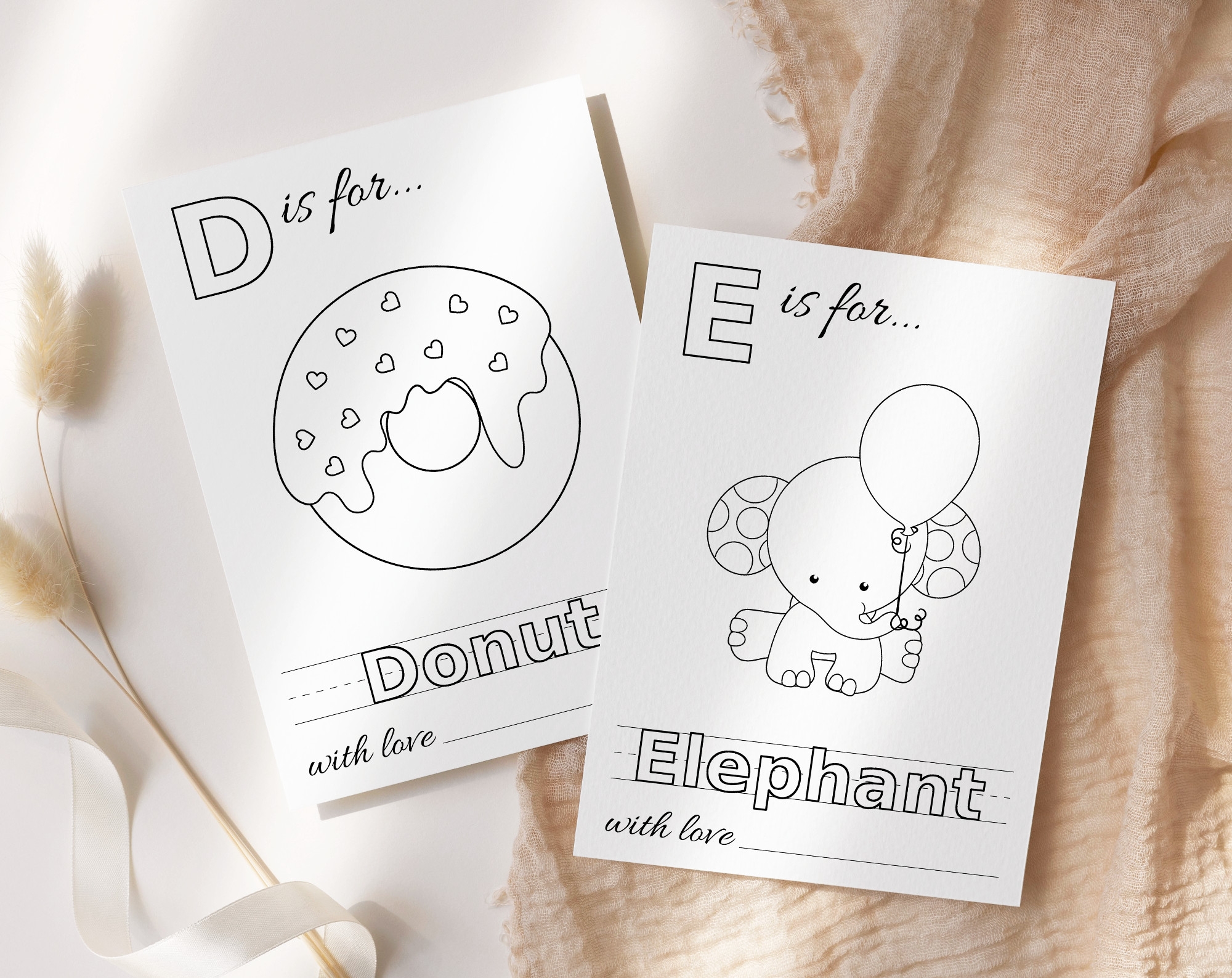 Baby s First ABC Book Coloring Pages Baby Shower Activity