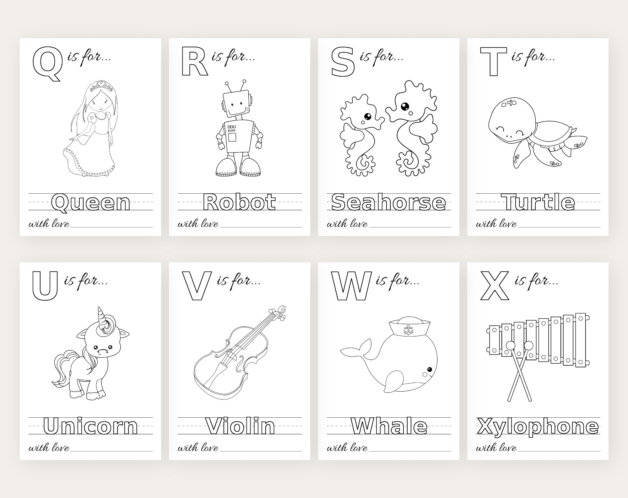 Baby s First ABC Book Coloring Pages Baby Shower Activity