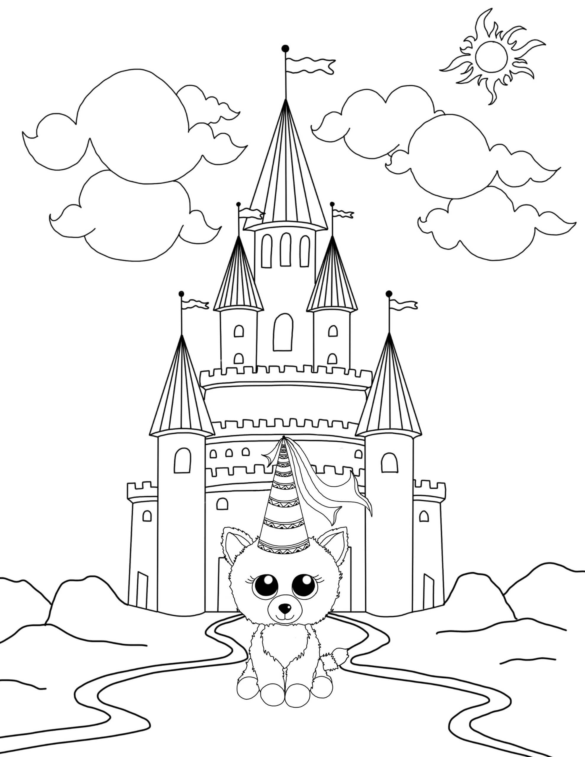 Beanie Boo Castle Coloring Pages Printable Coloring Pages FREE