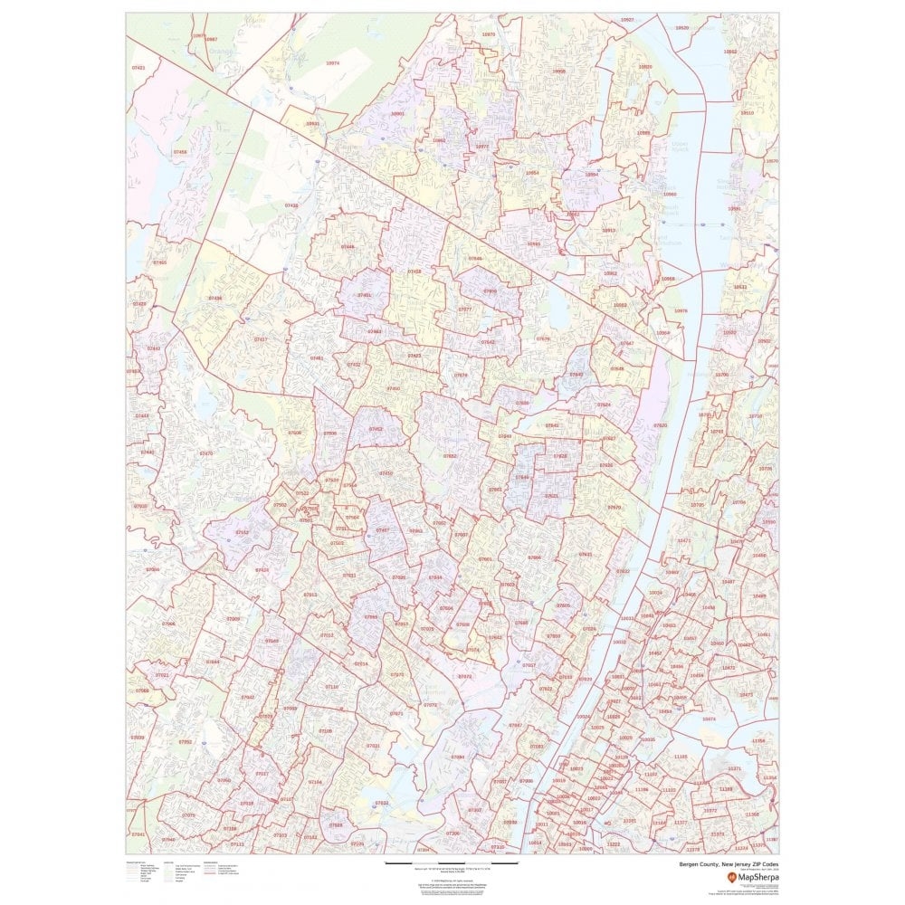 Bergen County New Jersey ZIP Codes