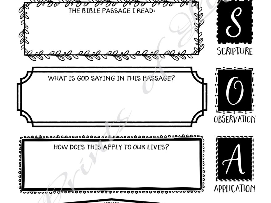 Bible Study Journal Notes For Teens Instant Download Printable SOAP Boys Girls Kids Youth Children Worksheet Guide Planner Log Etsy