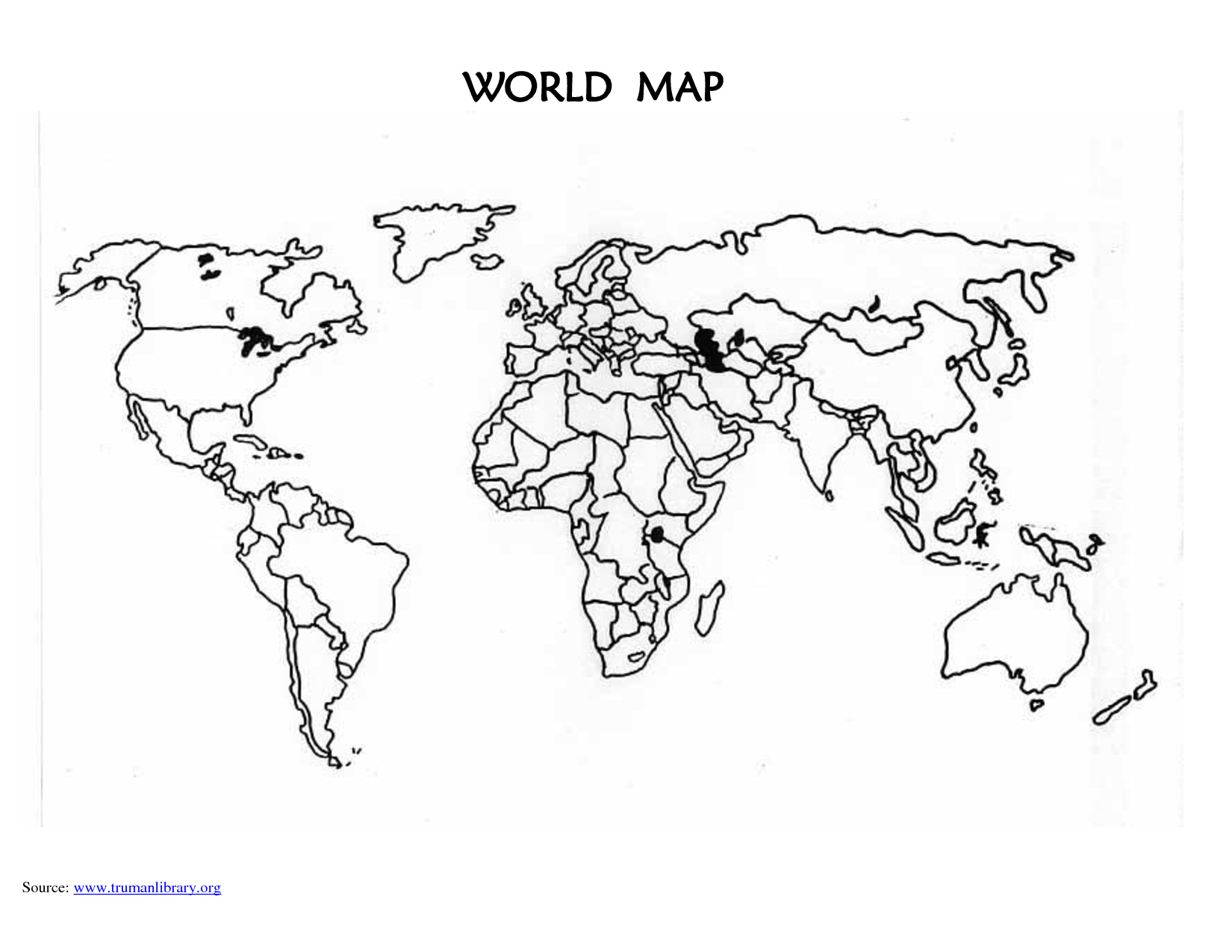 Blank World Maps 10 Free PDF Printables Printablee