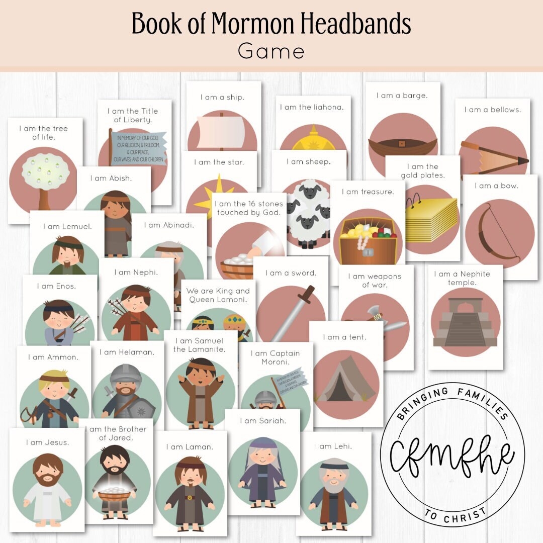 Book Of Mormon Matching Game Printable