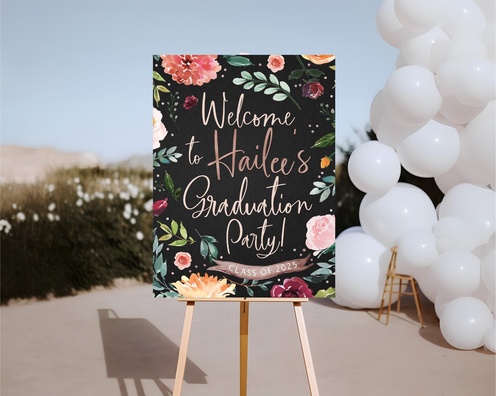 Buy Floral Graduation Welcome Sign Graduation Decorations 2025 Graduation Poster Senior College Printable Download Printed Fast BF1 Online In India Etsy