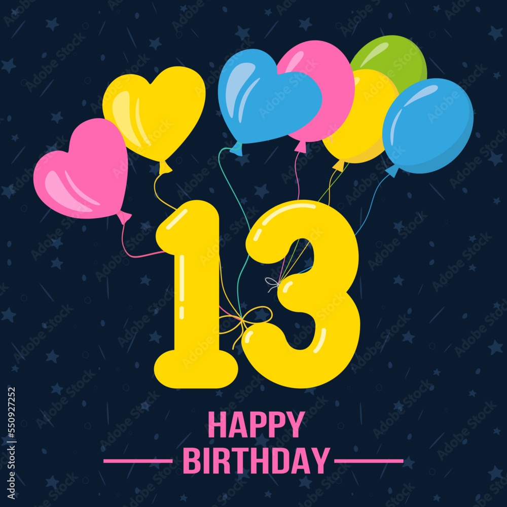 Canvas Wall Art Happy 13th Birthday Happy Birthday Wishes Cards Birthday Wishes Canvas Prints Abposters