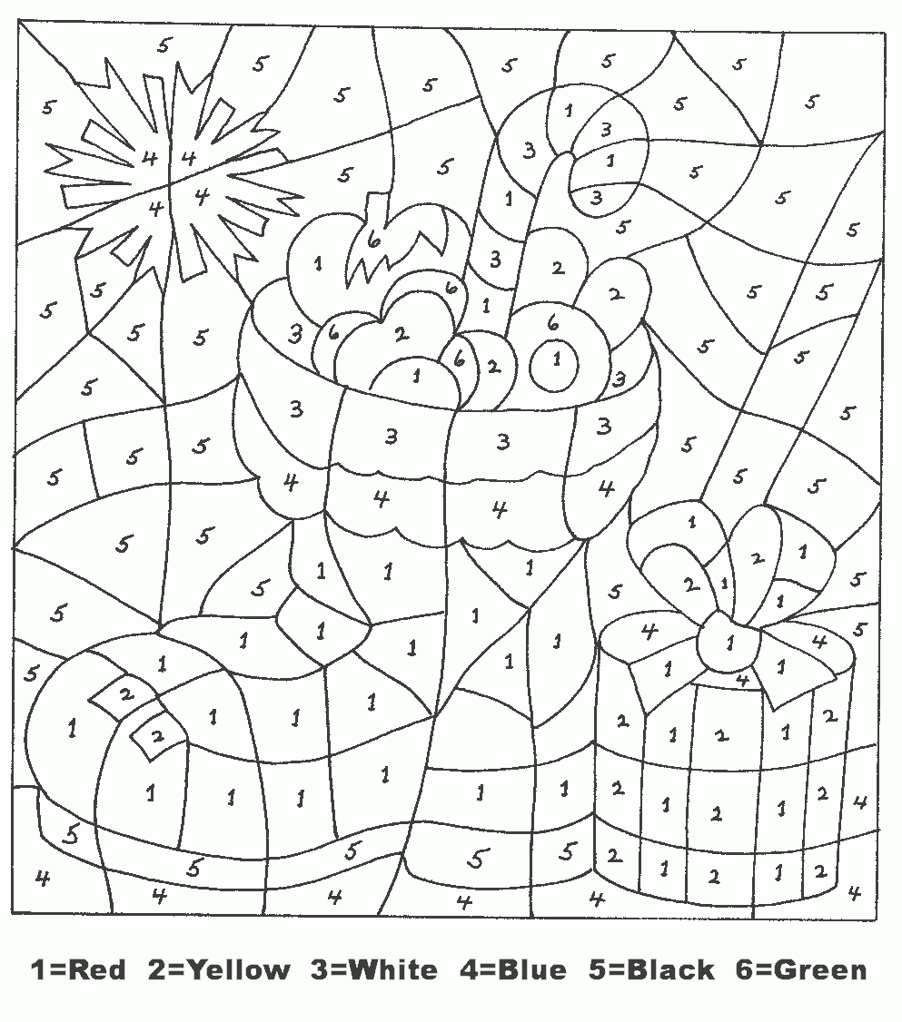 Christmas Color By Number Printables Printable Coloring Pages FREE