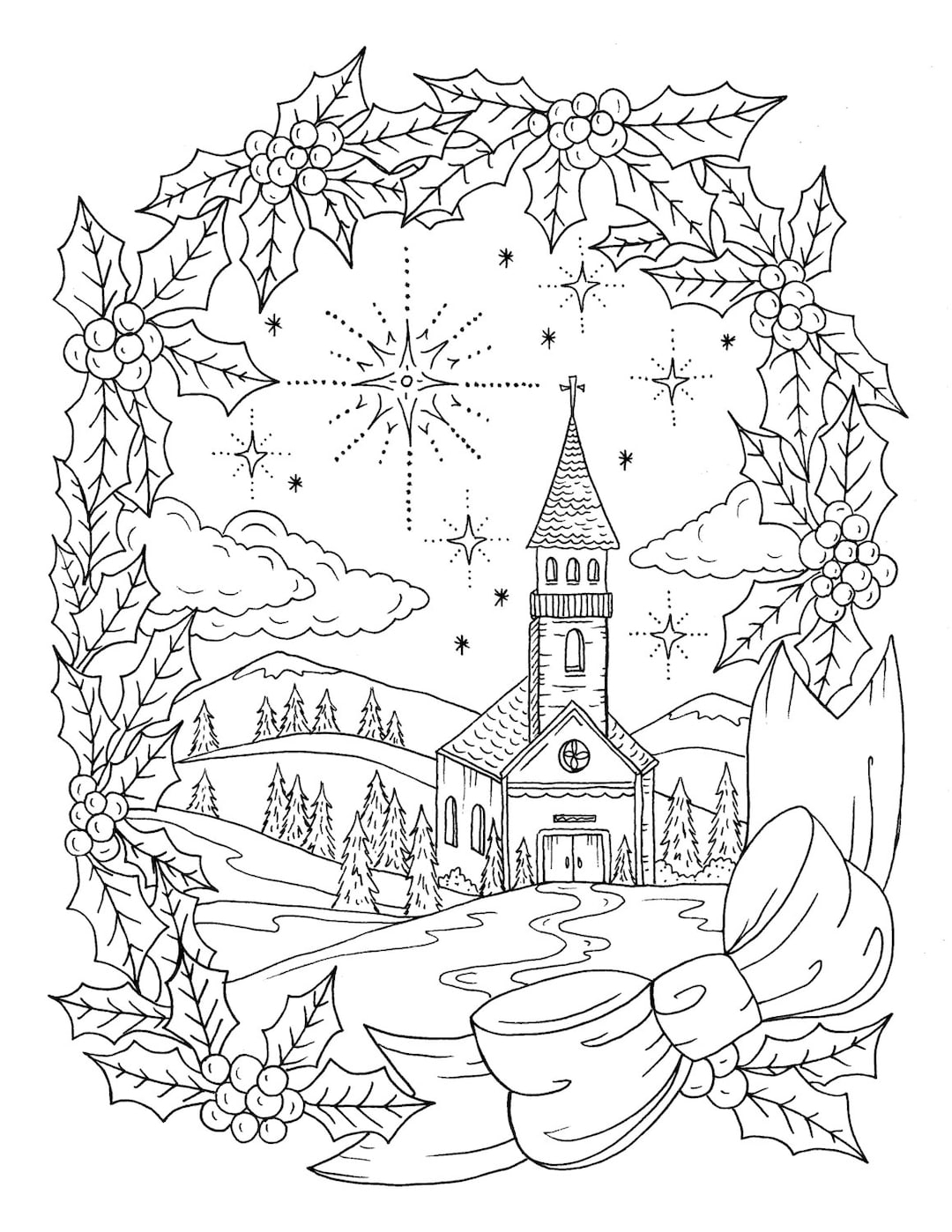 Adult Christmas Coloring Pages Printable