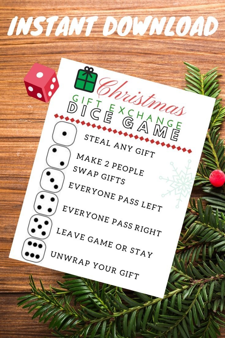 Christmas Dice Game Free Printable