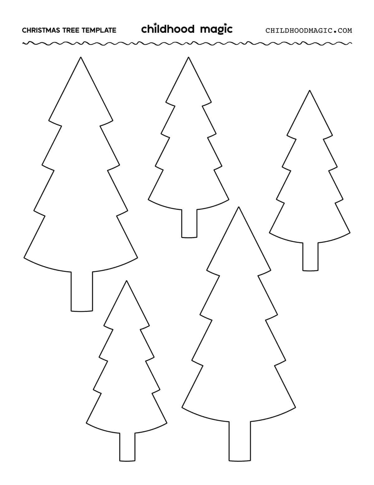 Christmas Tree Outline Childhood Magic