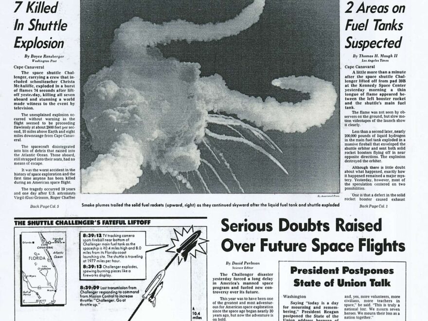 Chronicle Covers When The Challenger Explosion Shook Us All