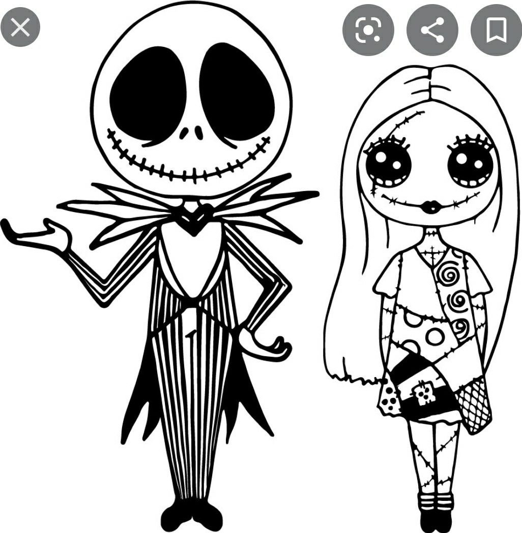Jack And Sally Printable Coloring Pages