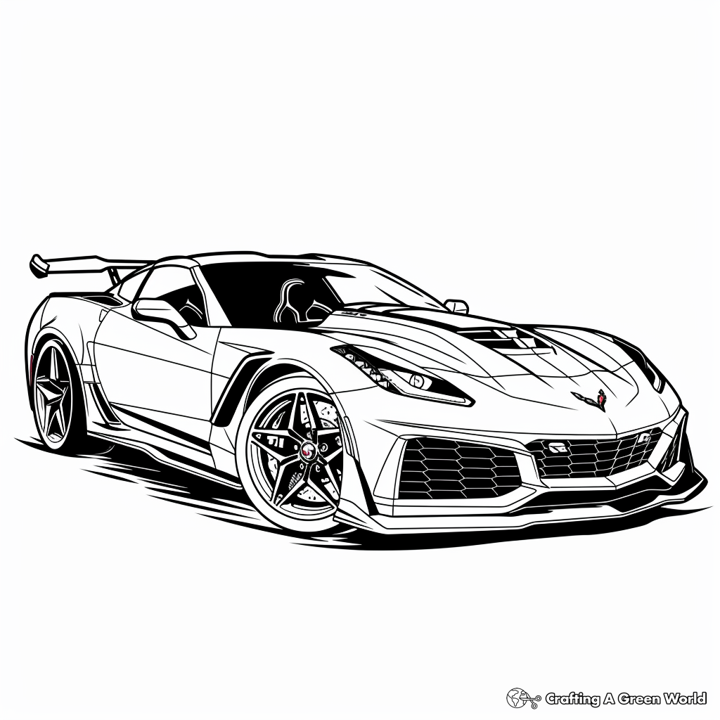 Free Printable Coloring Pages Of A 2025 Corvette